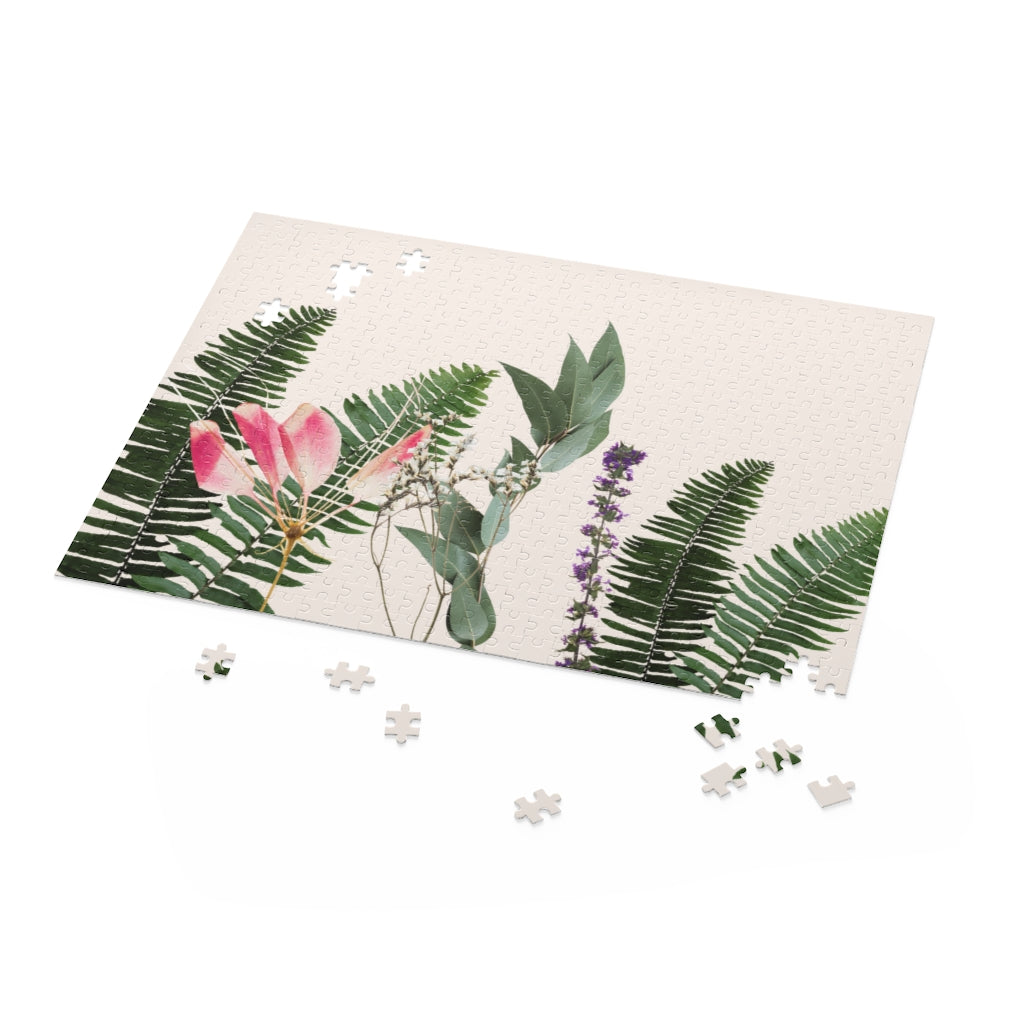 500-Piece Puzzle Featuring a Variety of Flowers