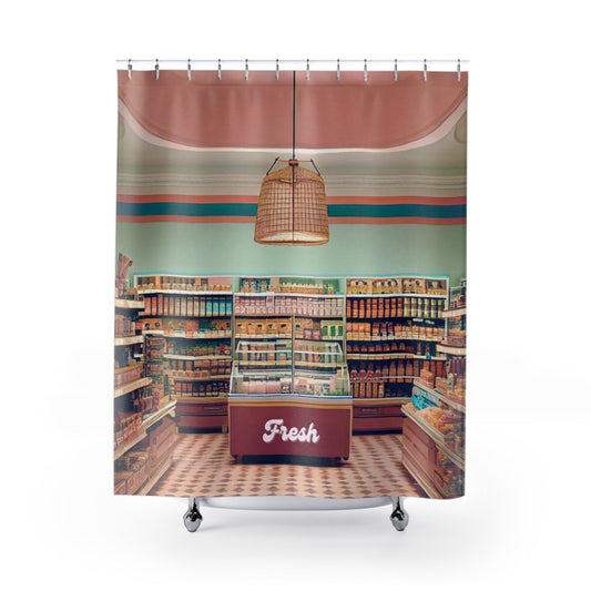 Supermarket Shower Curtains with a Vintage Flair