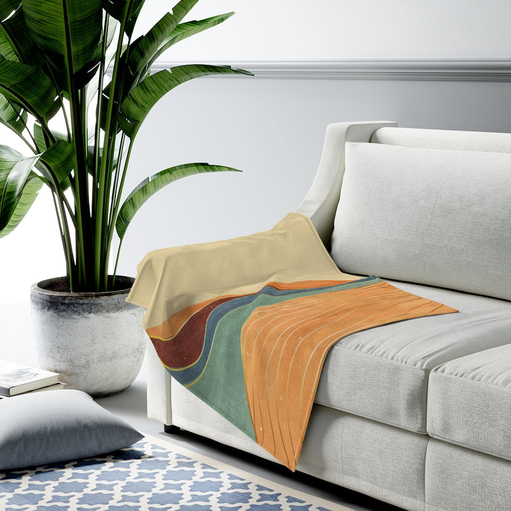 Velveteen Plush Blanket with Toscana Scenery