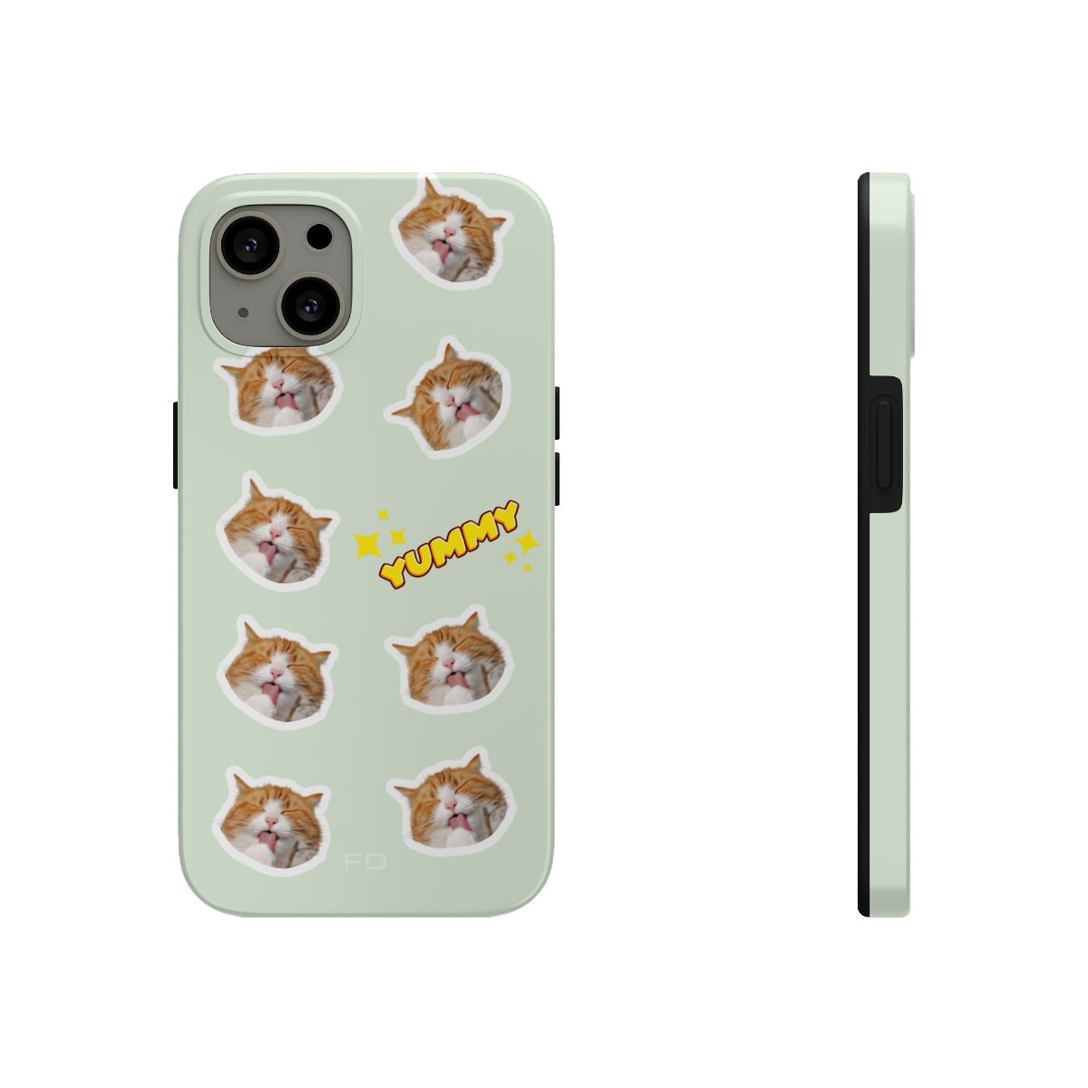 Yummy Feline Durable iPhone Case with Wireless Charging