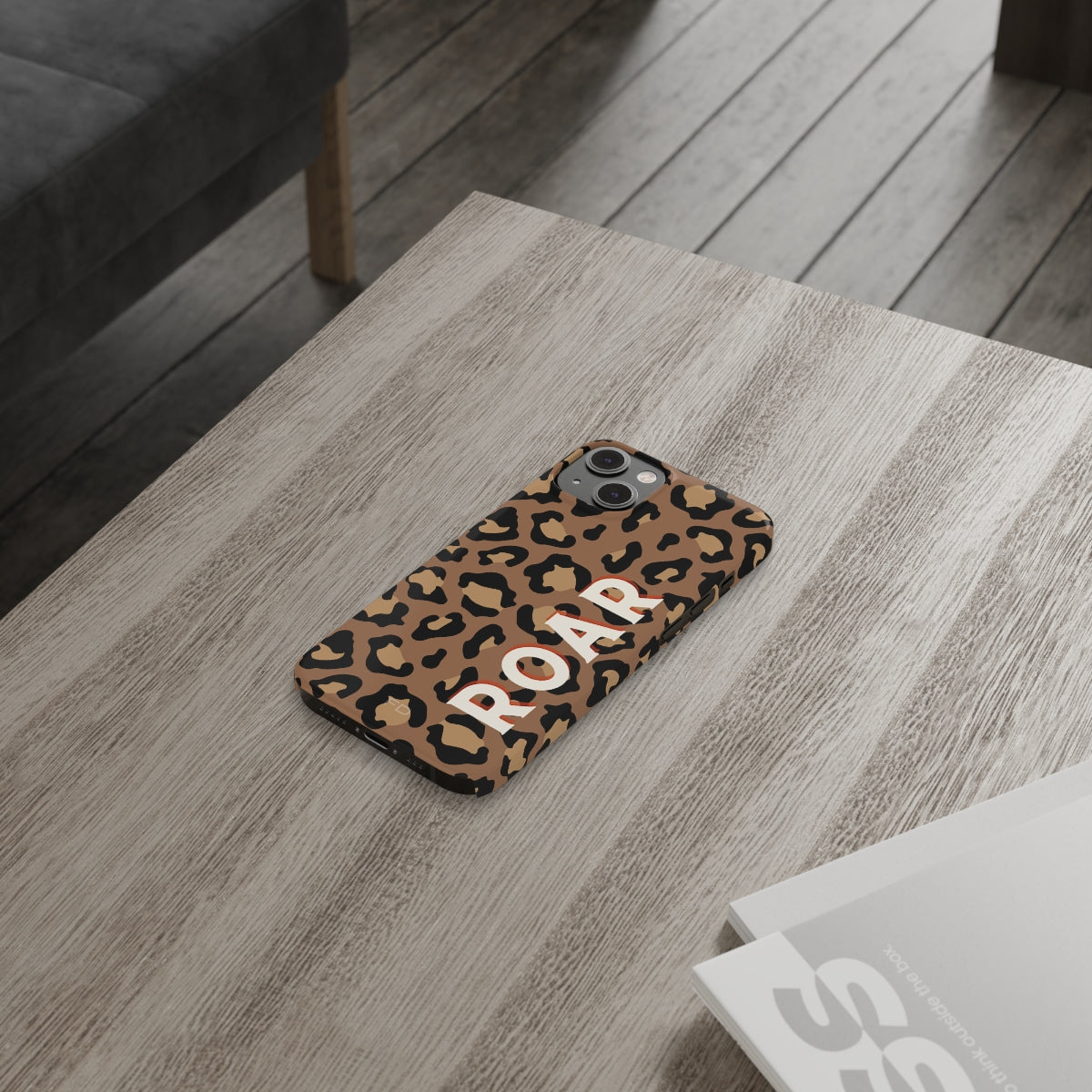 Slim iPhone Case with Leopard Print Design