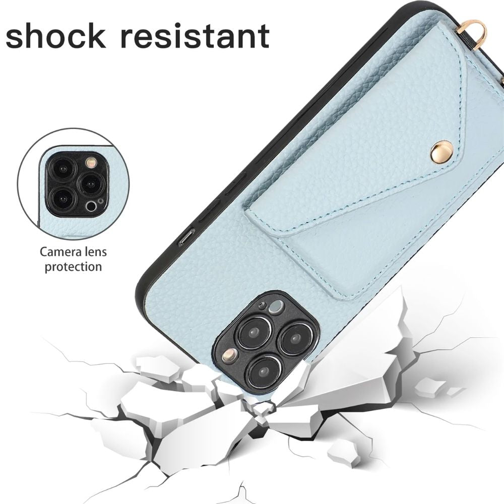 Streamlined Phone Cover with Attached Side Pocket and Carry Strap