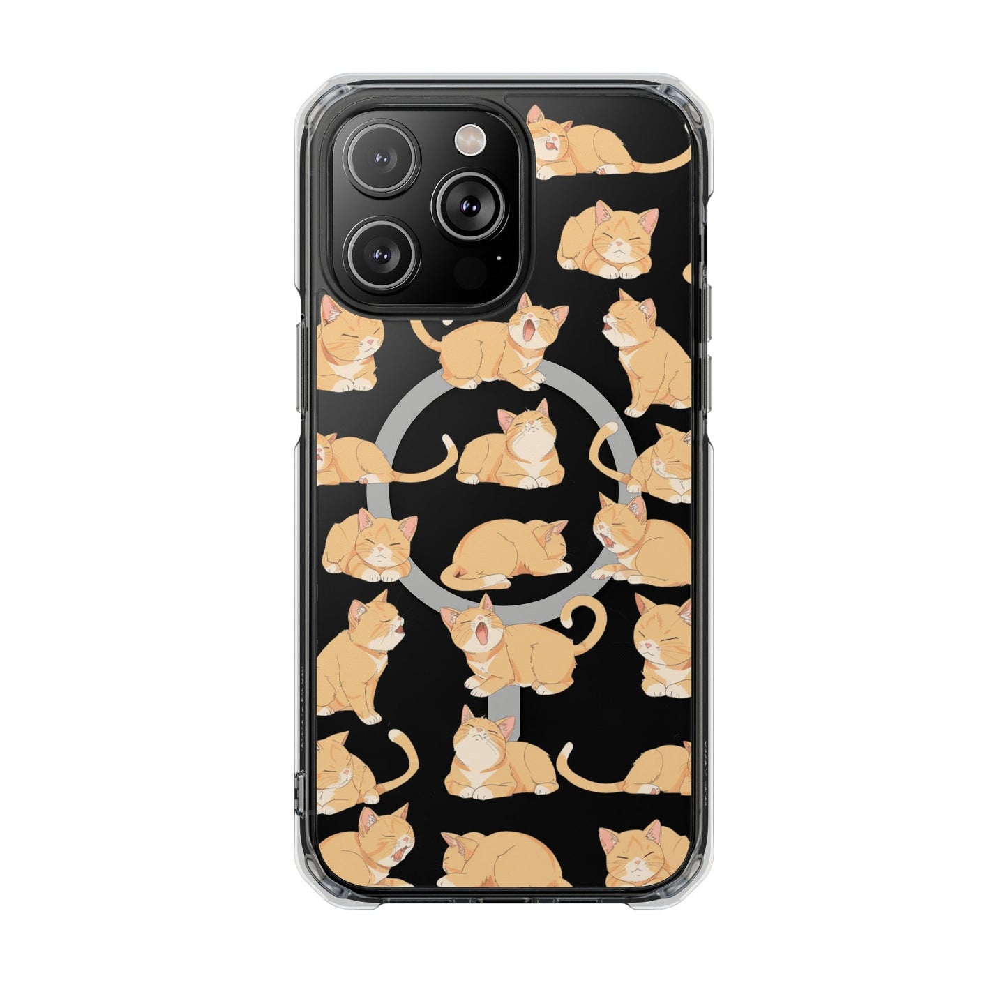 Tabby Feline Design Magnetic Case for iPhone 14 and 15 Series