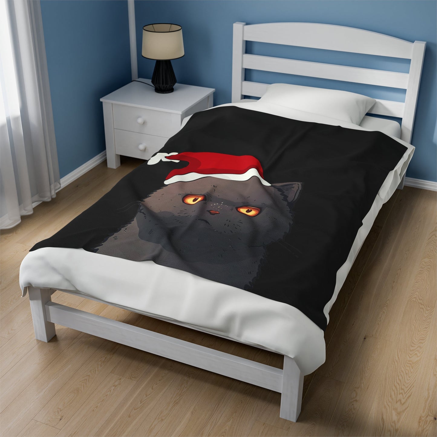 Black Cat Plush Throw Blanket for the Holiday Season