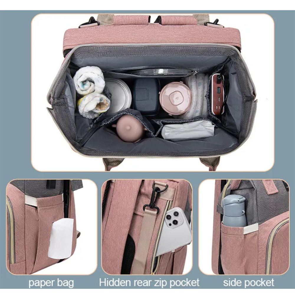 Versatile Diaper Tote with Enhanced Play Mode