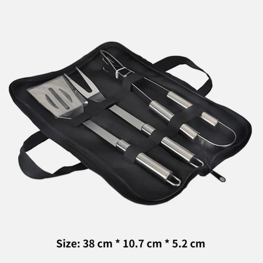 Stainless Steel BBQ Utensil Set - 3 Piece