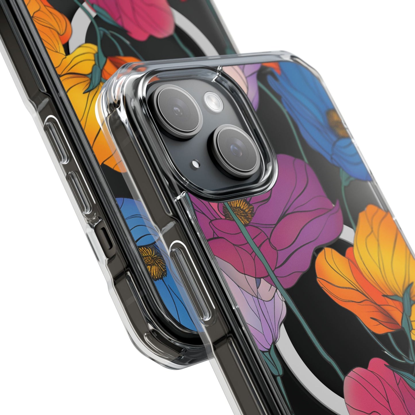 Magnetic Clear Case for iPhone Series - Blossom Design