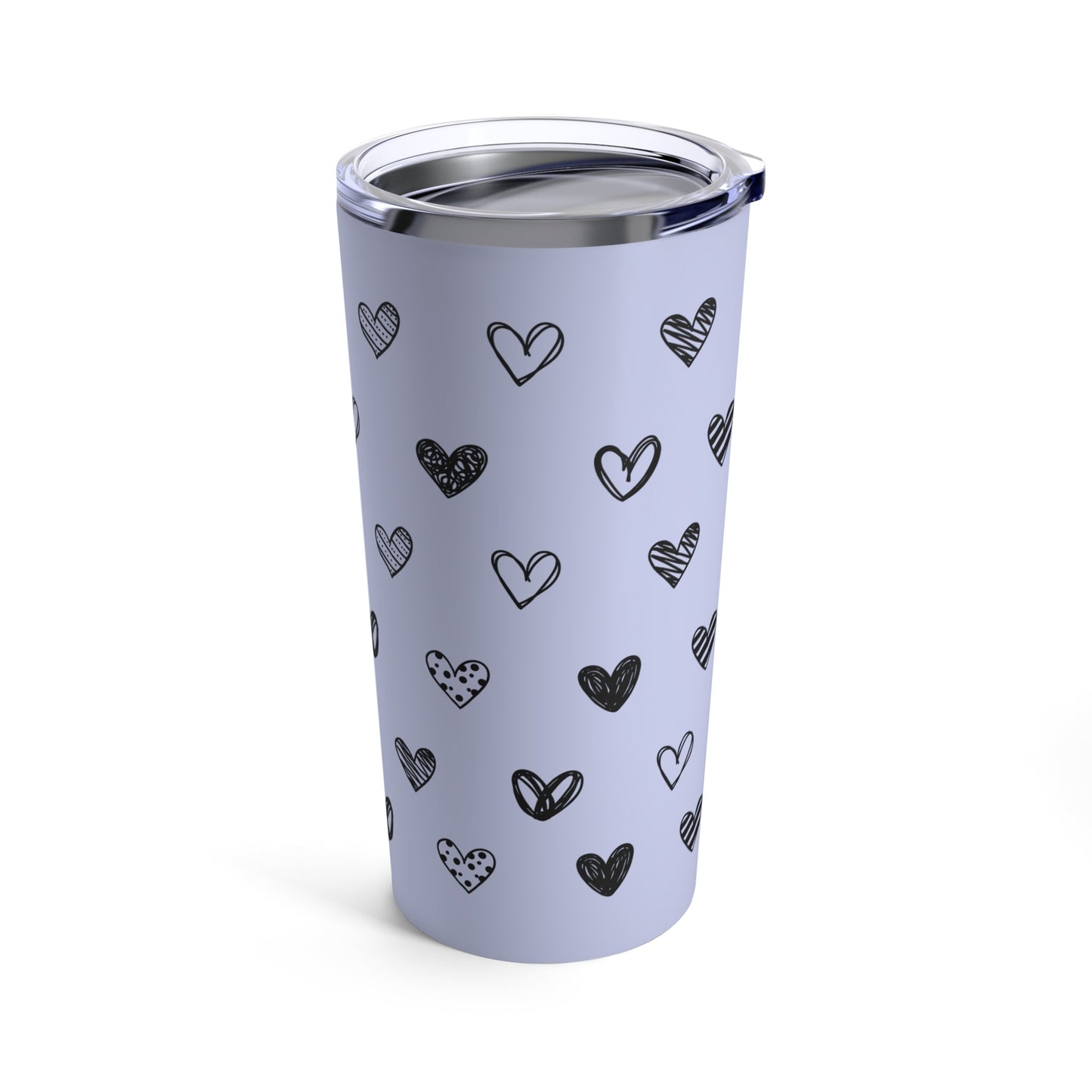 Purple 20oz Heart Tumbler