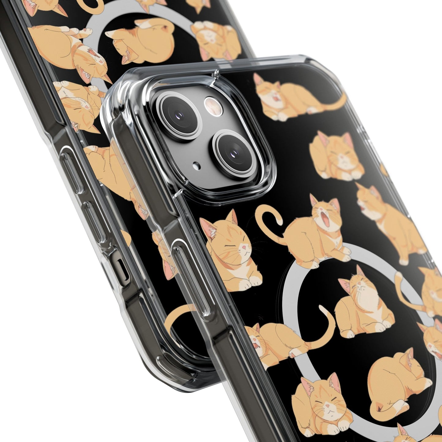 Tabby Feline Design Magnetic Case for iPhone 14 and 15 Series