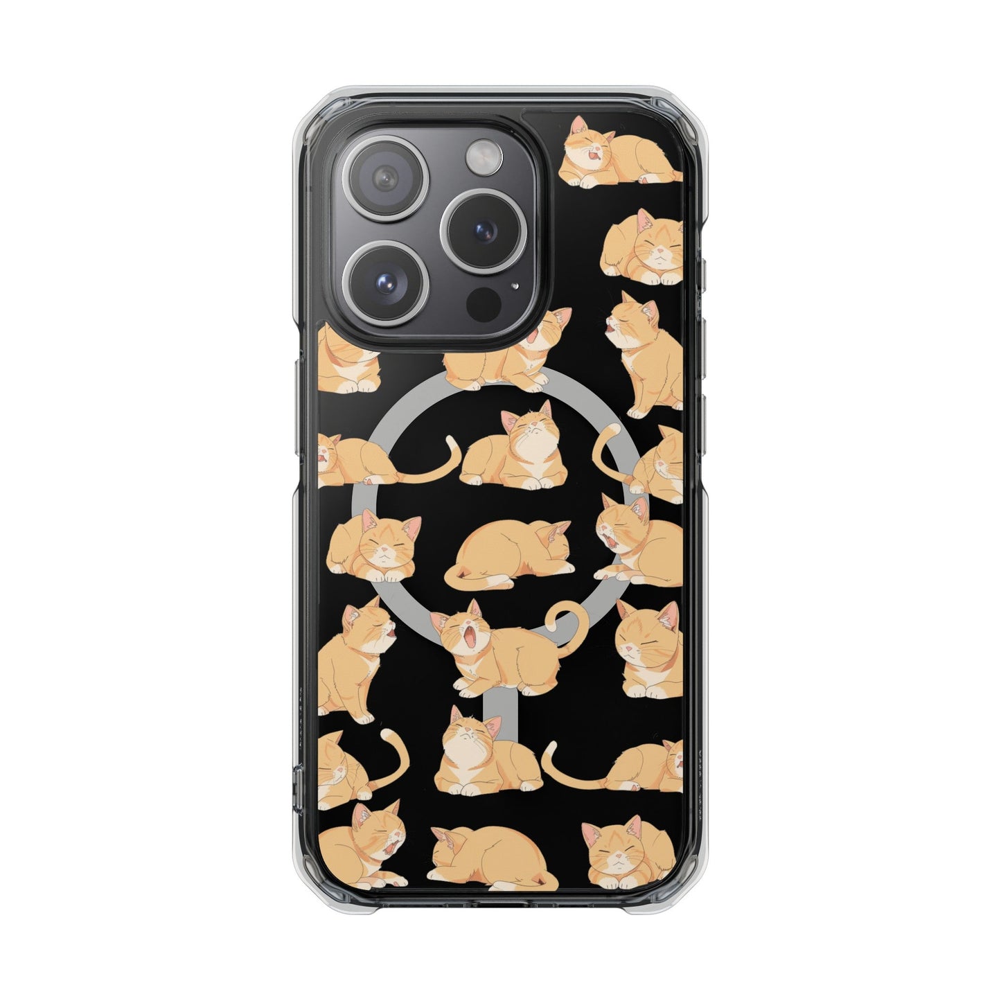 Tabby Feline Design Magnetic Case for iPhone 14 and 15 Series