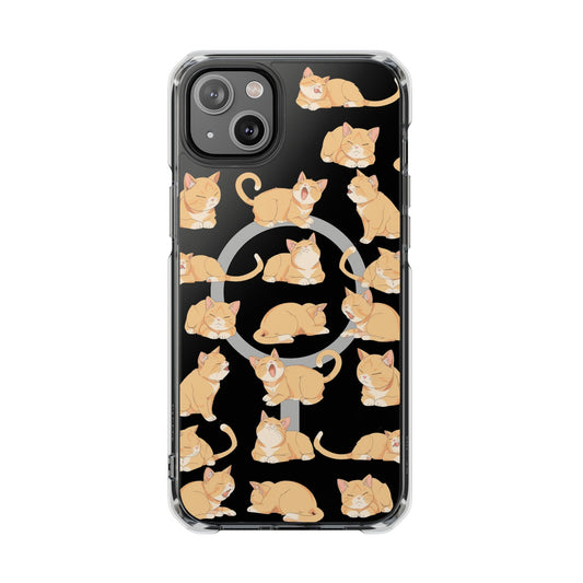 Tabby Feline Design Magnetic Case for iPhone 14 and 15 Series