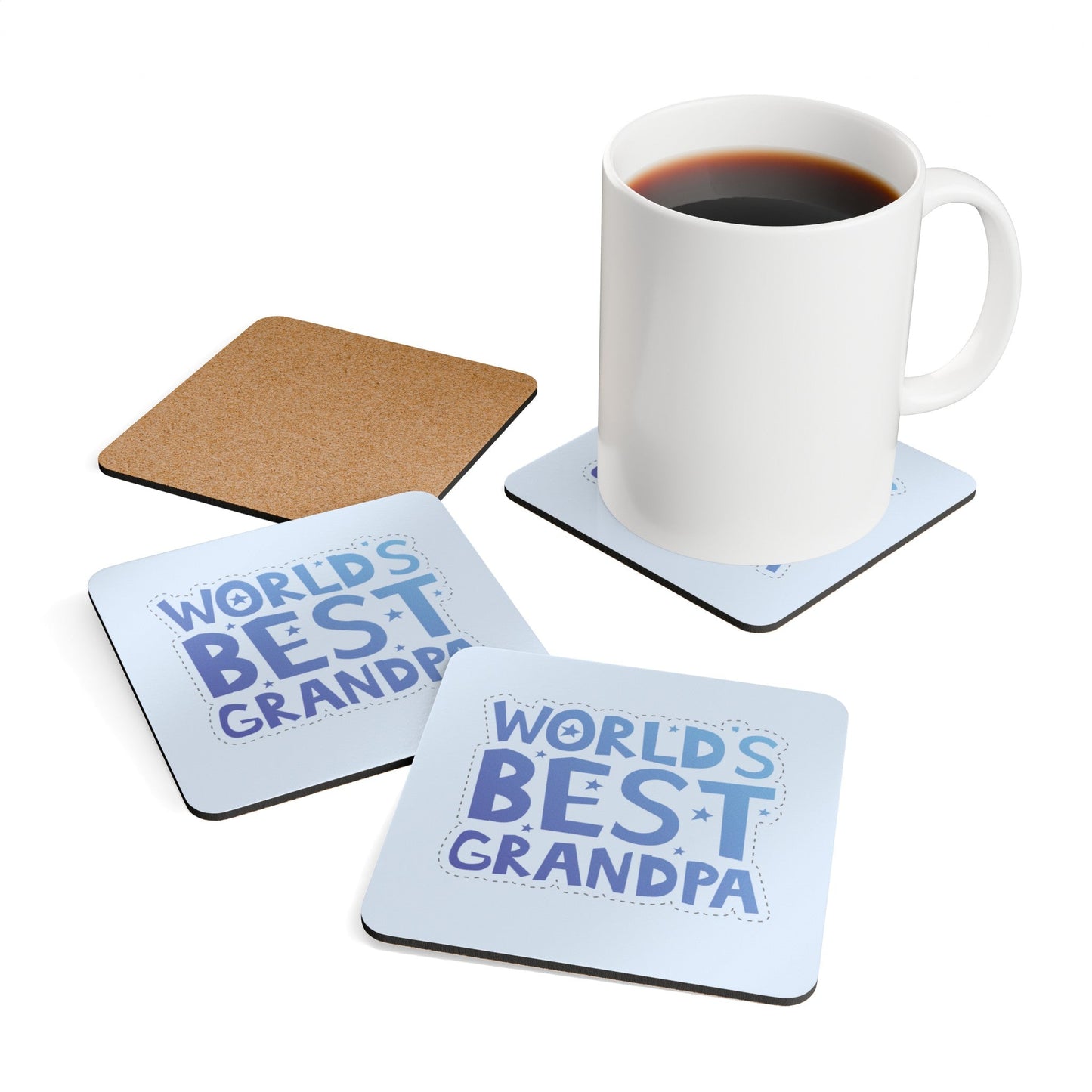 4-Piece Coaster Set for The Greatest Grandfather in The World