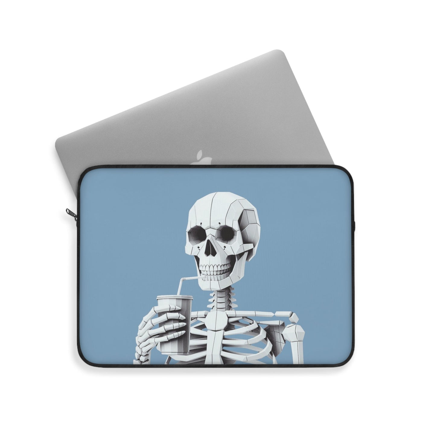 Skeletal Sipster Laptop Cover