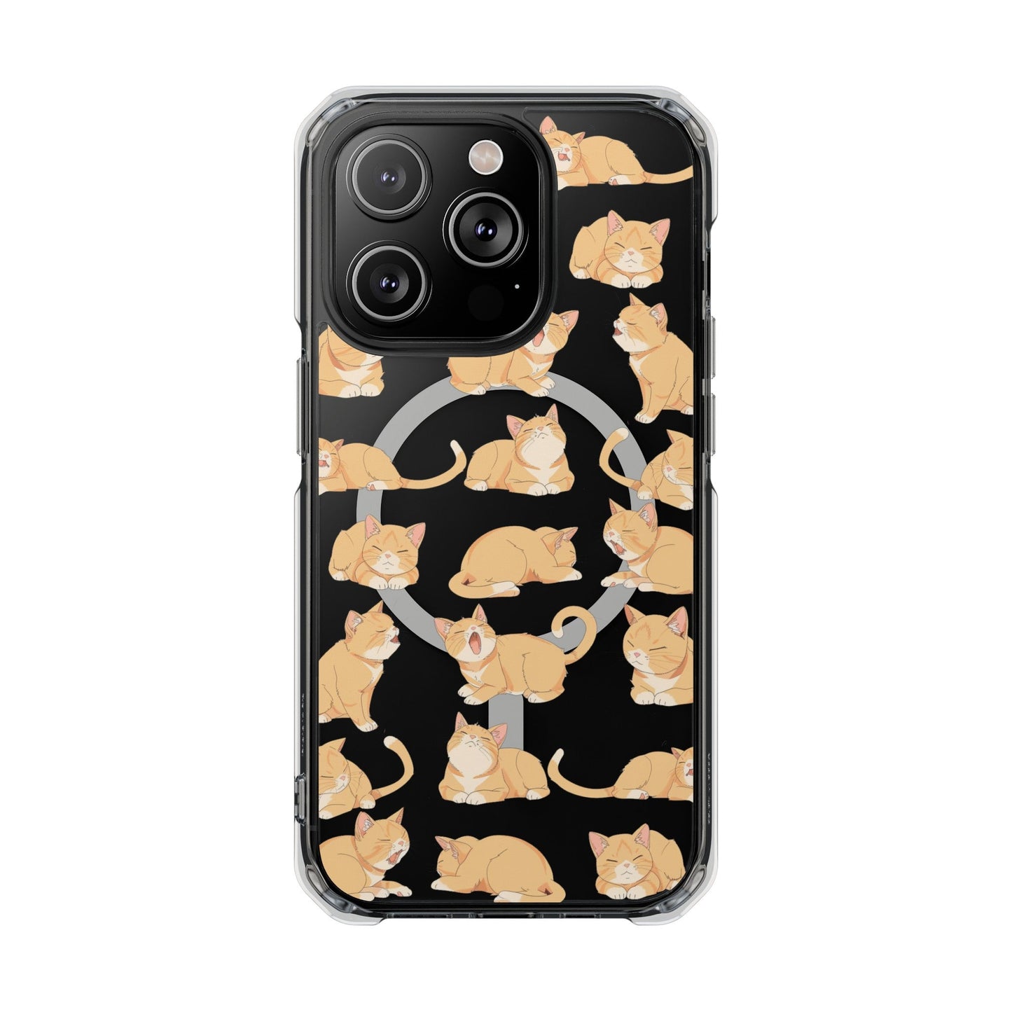 Tabby Feline Design Magnetic Case for iPhone 14 and 15 Series