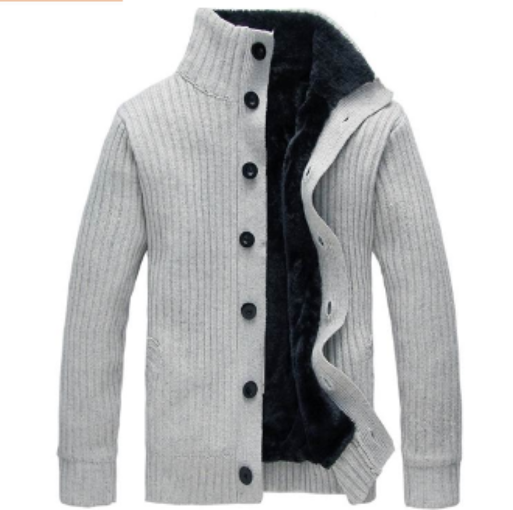 Ultra Cozy Men's Faux Fur Inner Cardigan for Cold Winter Days