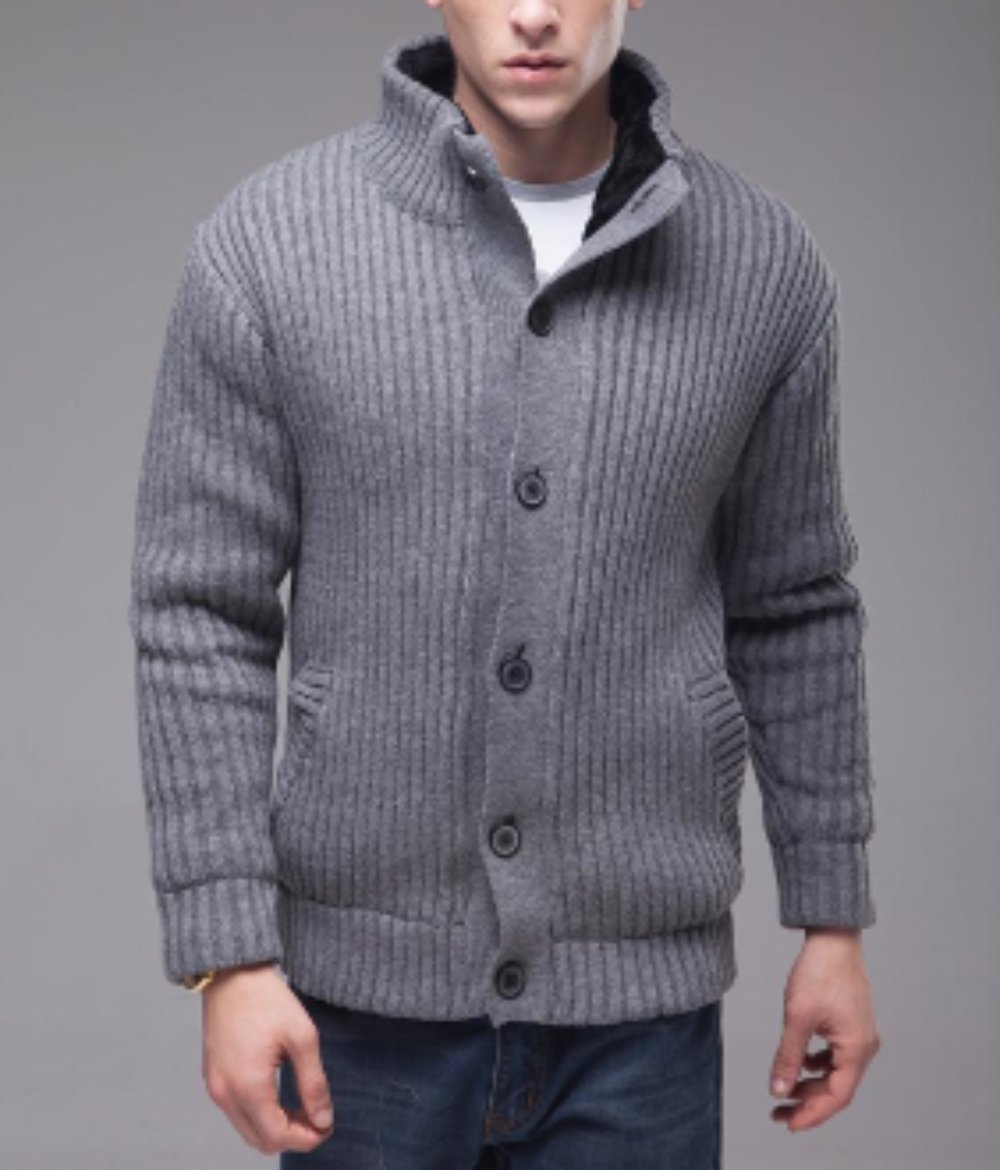 Ultra Cozy Men's Faux Fur Inner Cardigan for Cold Winter Days