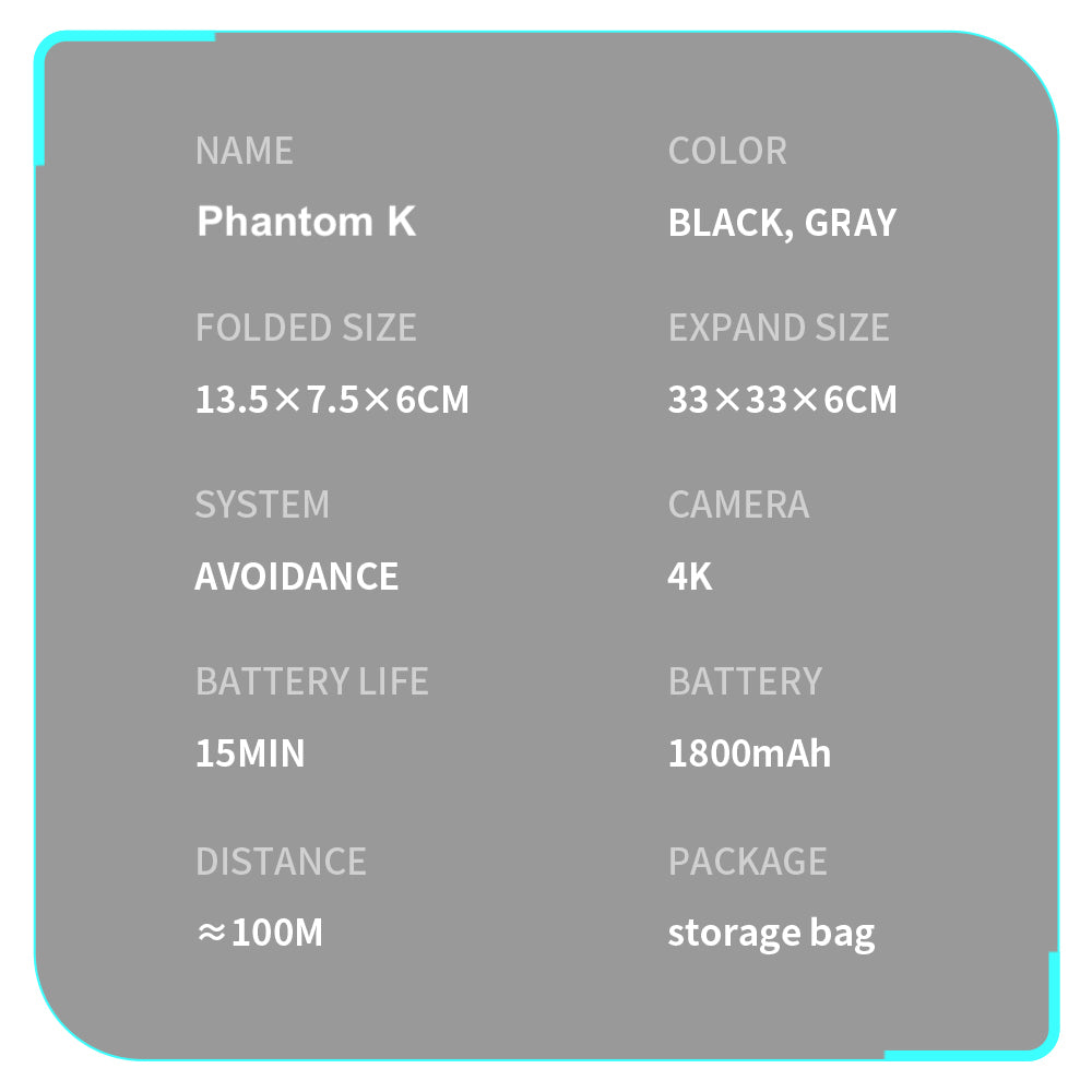 4 Way Anti Collision Smart Drone With Optical Flow - Ninja Dragon Phantom K PRO