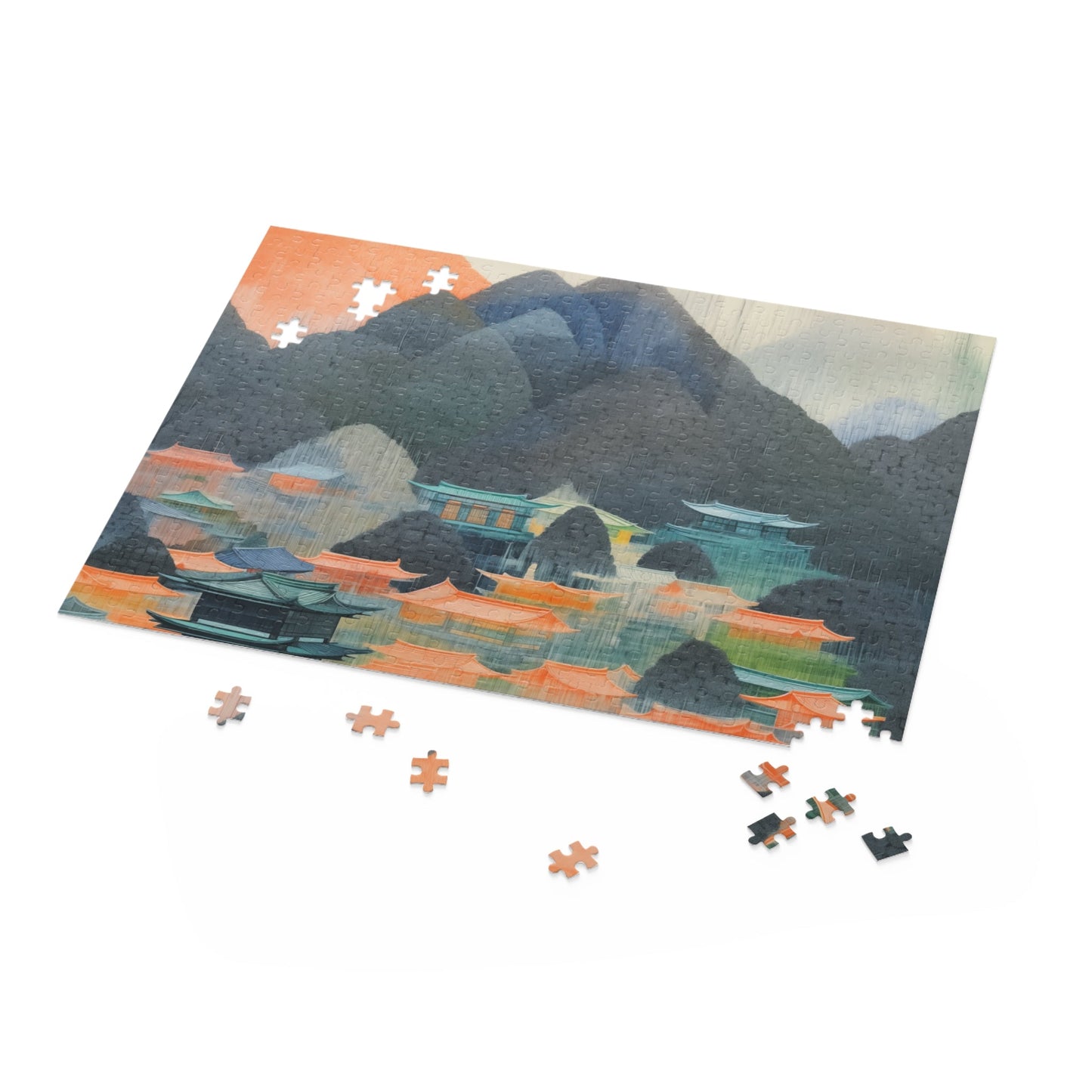 500-Piece Japanese Landscape Art Jigsaw Puzzle: Captivating Puzzle Featuring Japanese Scenery