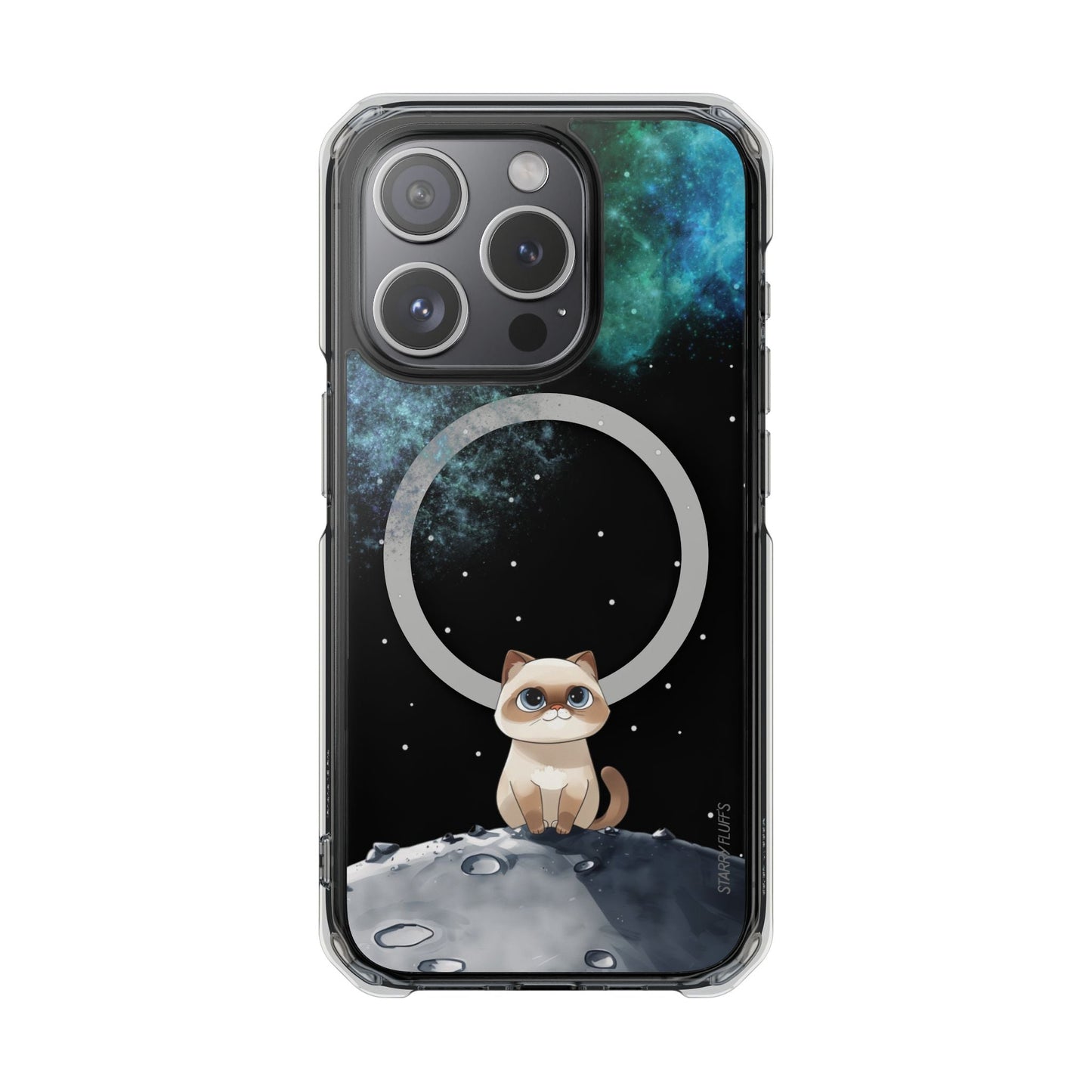 Spacey Siamese - Nebula Magnetic Clear Case for iPhone Models