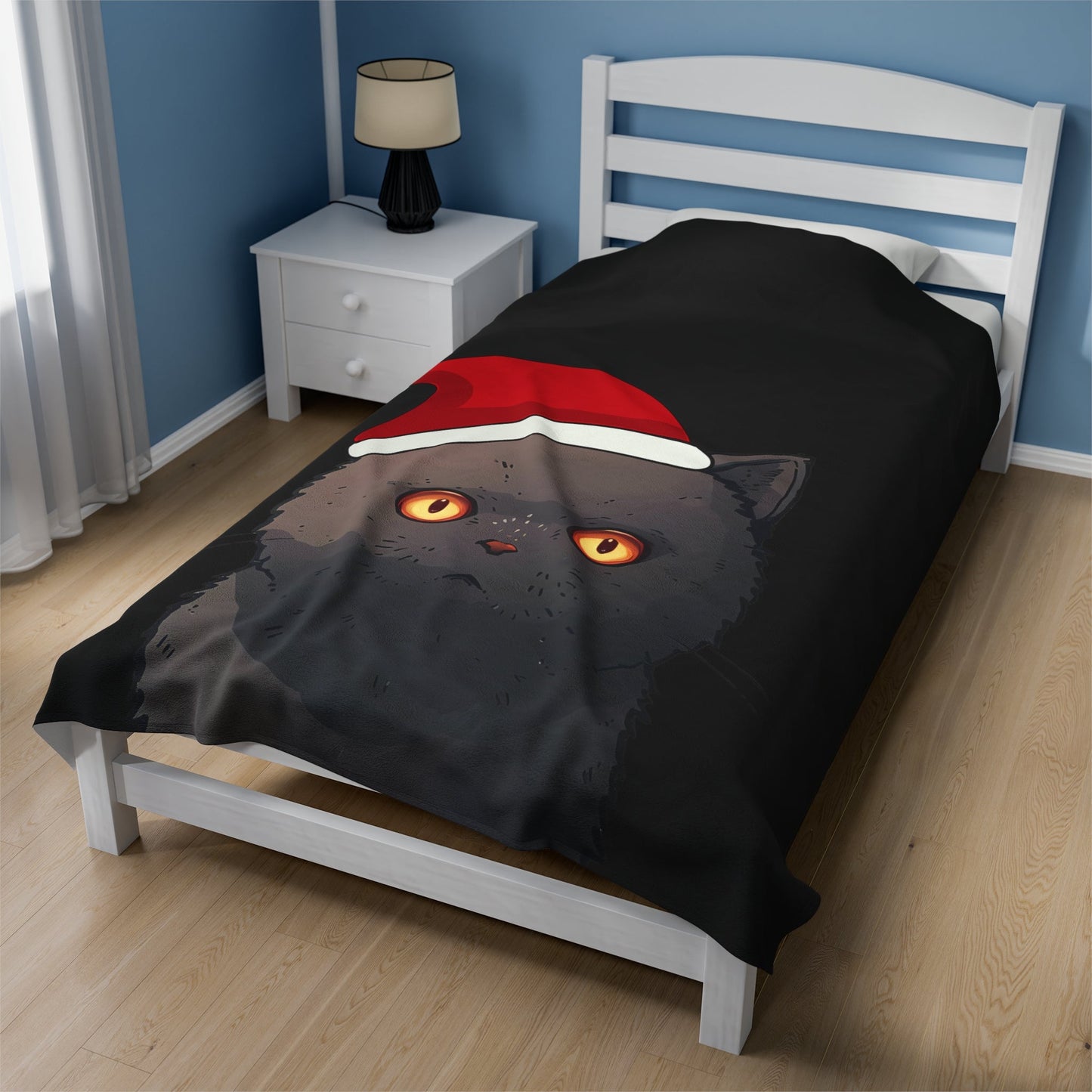 Black Cat Plush Throw Blanket for the Holiday Season