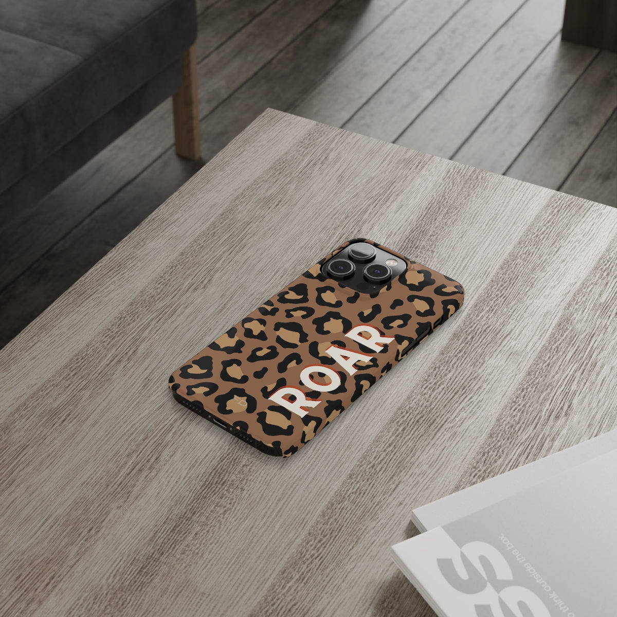 Slim iPhone Case with Leopard Print Design