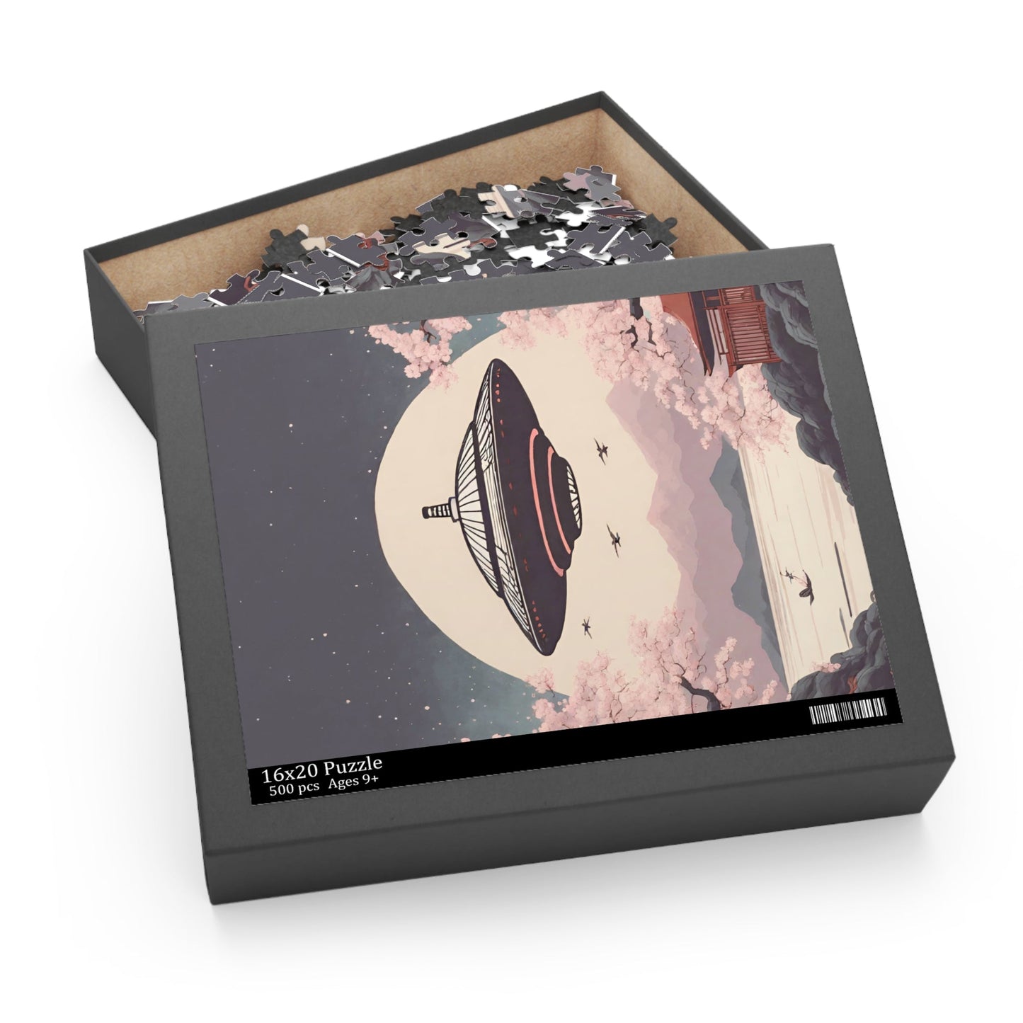 500-Piece Puzzle featuring Retro Japanese UFO Art