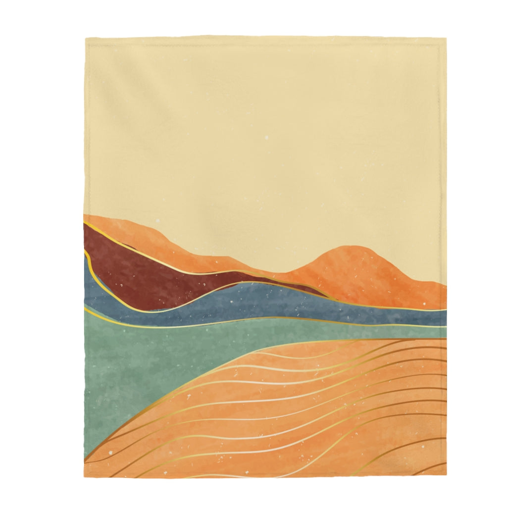 Velveteen Plush Blanket with Toscana Scenery