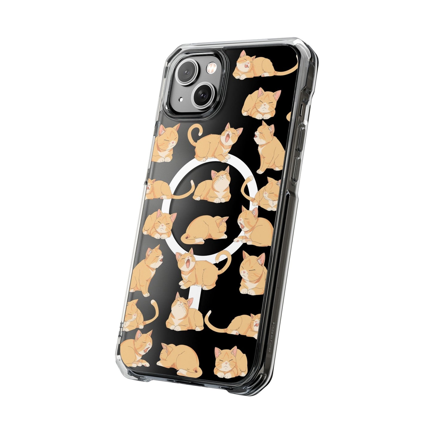 Tabby Feline Design Magnetic Case for iPhone 14 and 15 Series