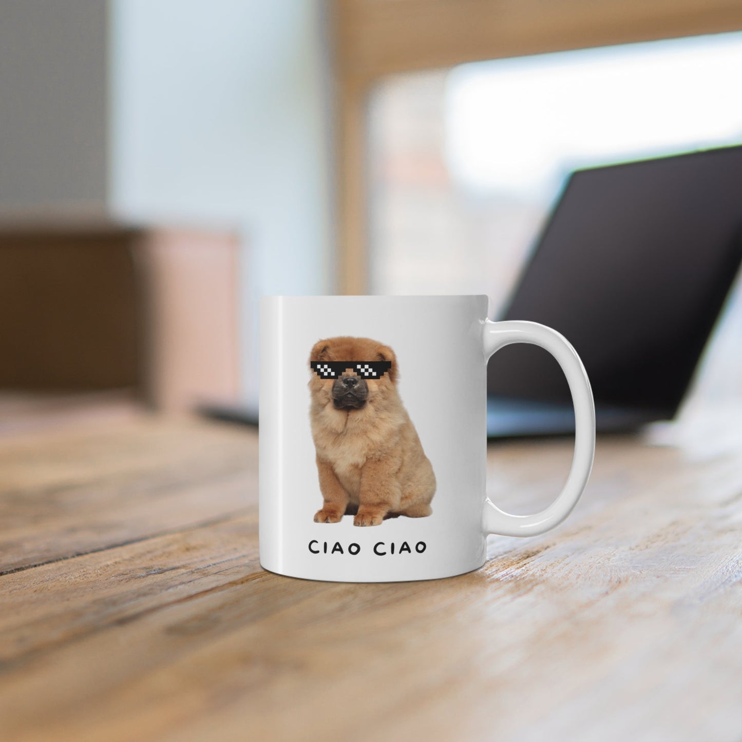 Pixel Shades Chow Chow Mug