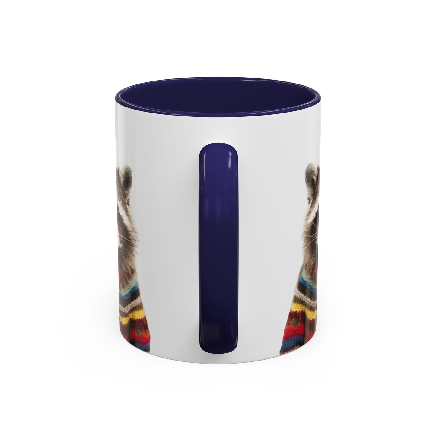 Sweater-Clad Raccoon Blush Coffee Tea Mug
