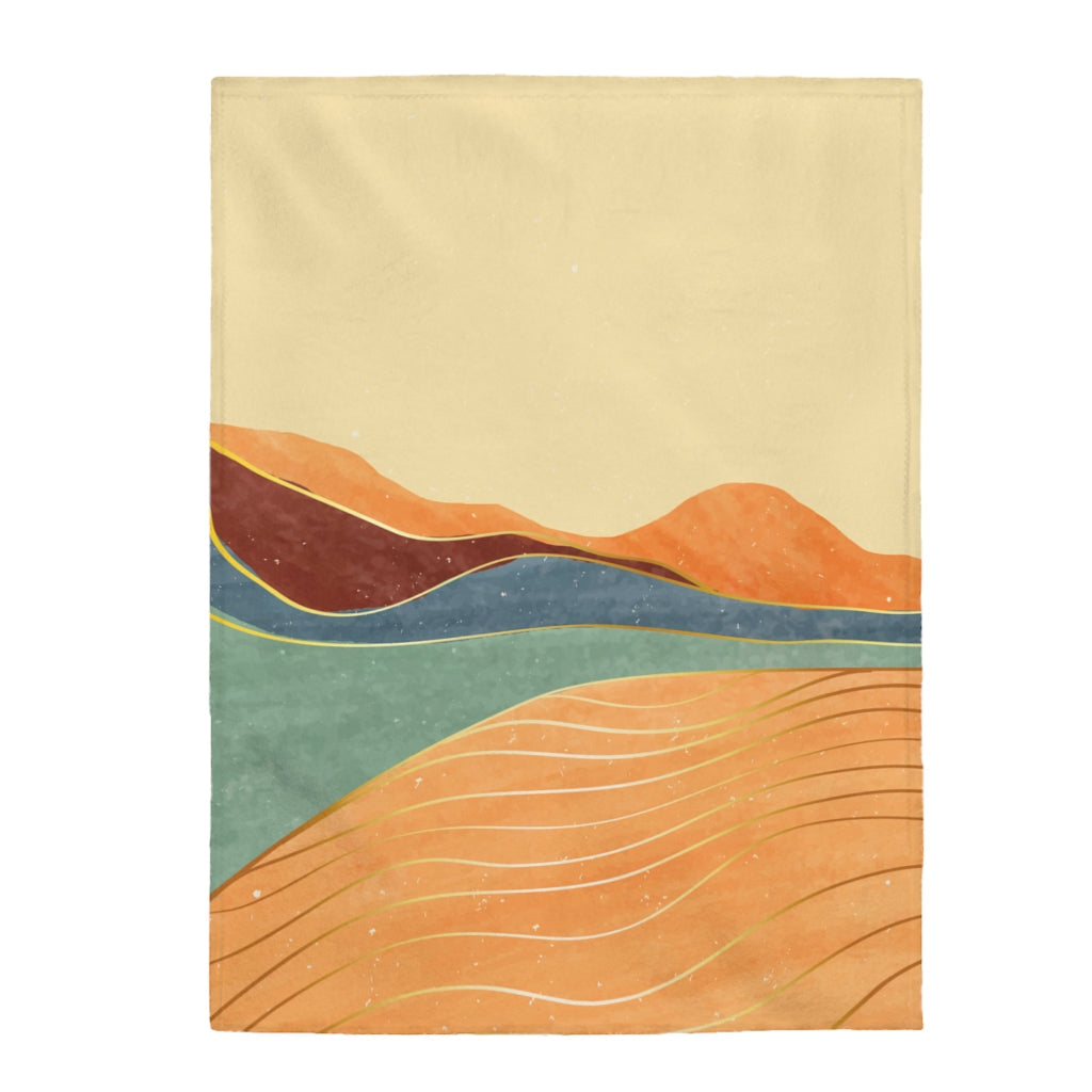 Velveteen Plush Blanket with Toscana Scenery