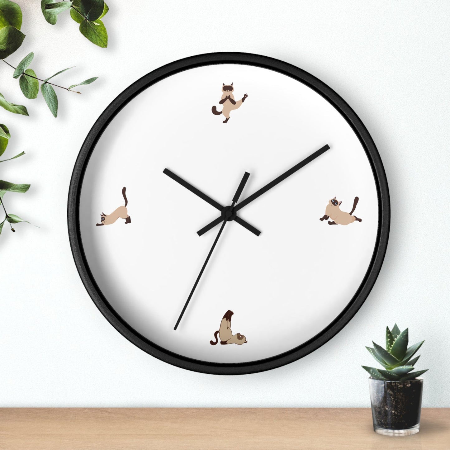 Yoga Cat Wall Clock