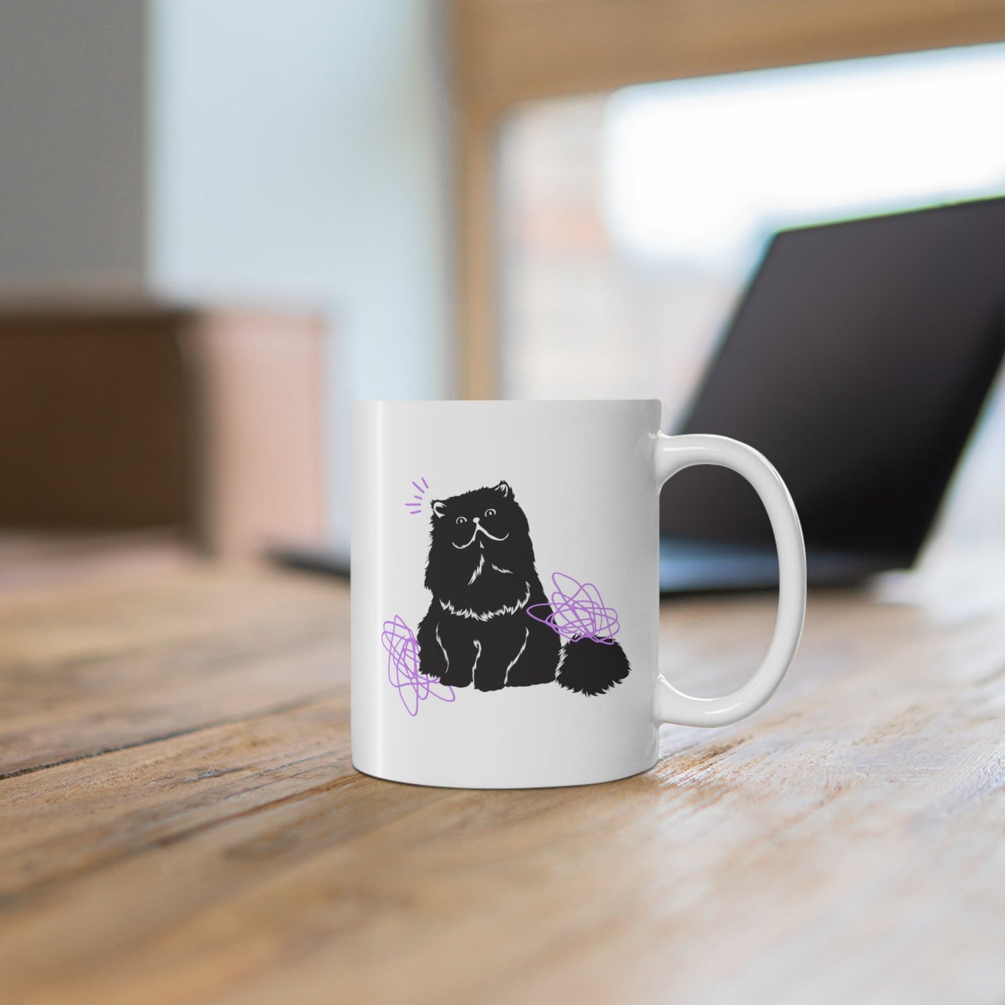 Humorous Feline Fur Cup