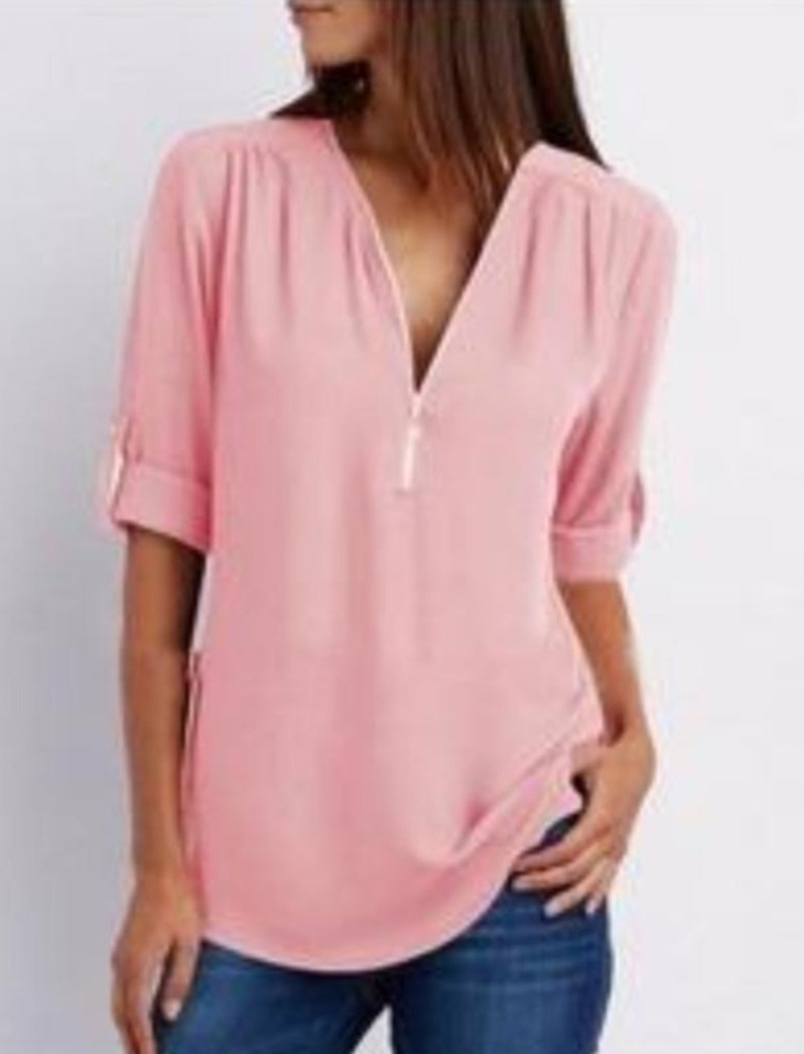 V Neck Blouse for Women with Trendy Urban Style
