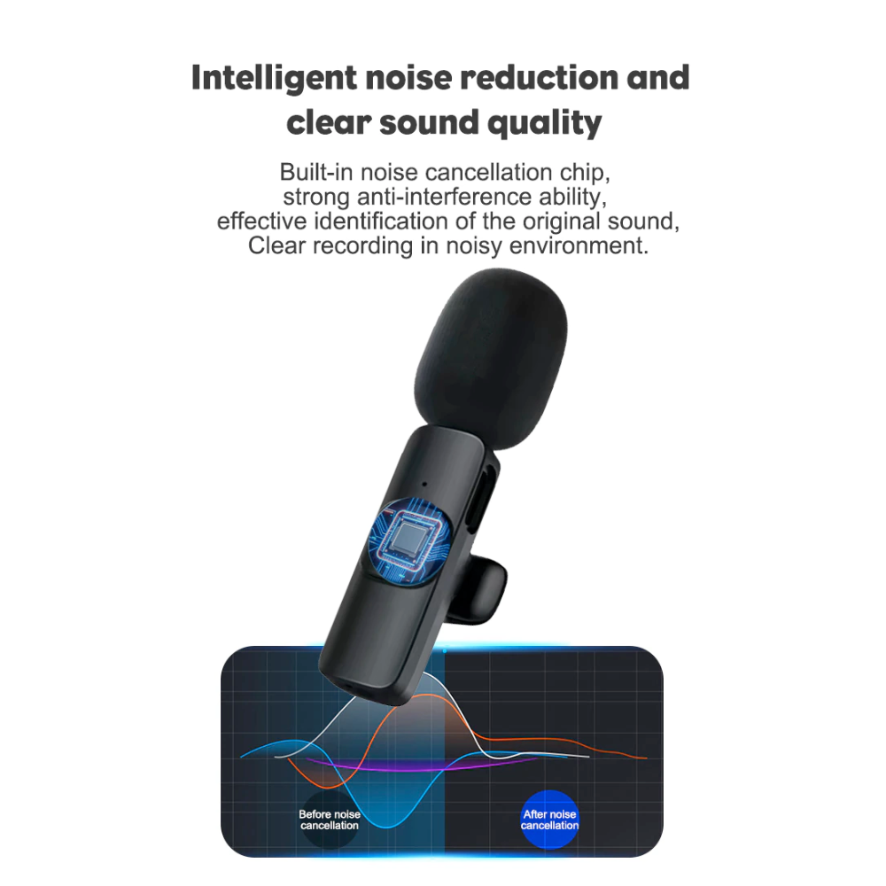 Wireless Clip-On Mini Recording Microphone
