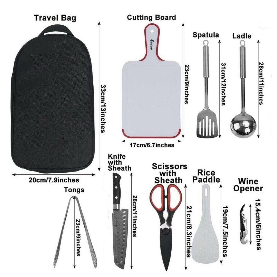 Portable Outdoor BBQ, Camping, and Hiking Multi-Functional Set for Various Uses