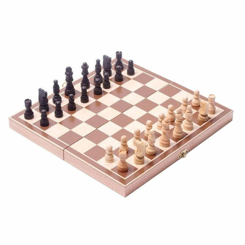 Wooden Chess Board Game that Can be Folded