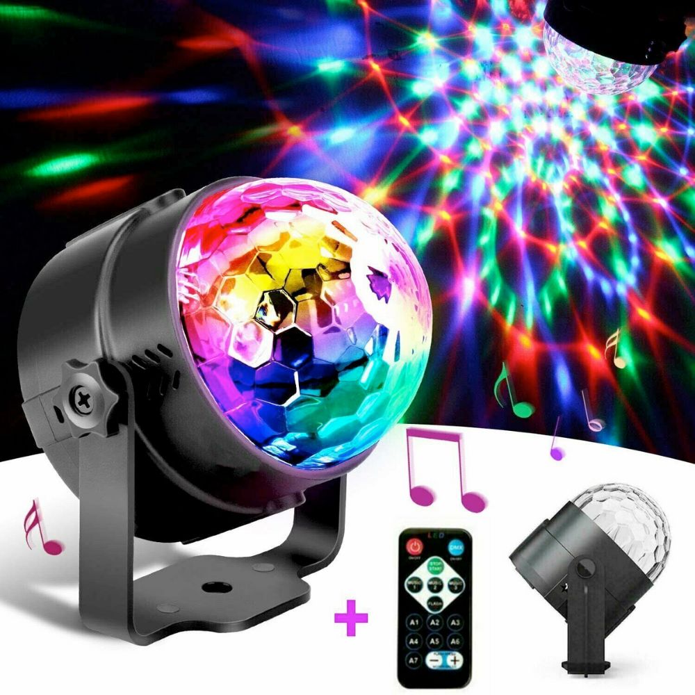 Sound-Responsive LED Party Light Projector