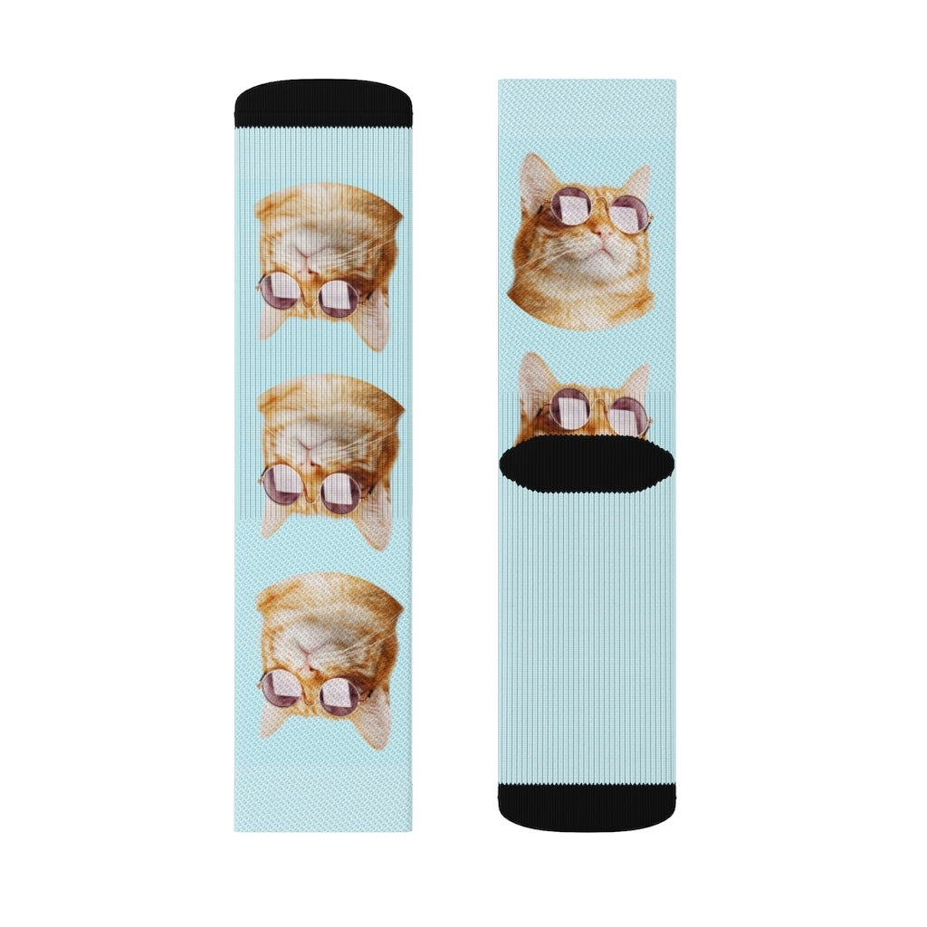 Socks with Cool Cat Wearing Shades