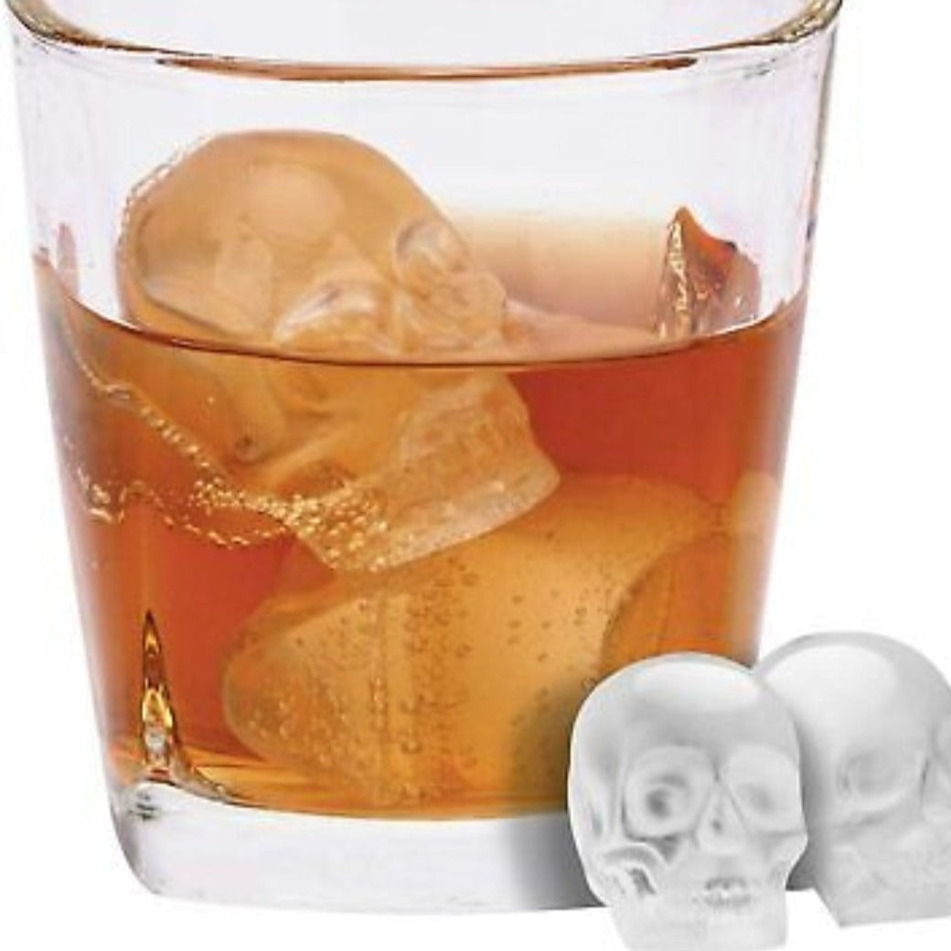 Skull Shape Ice Cube Mold for Spooky Skeleton Themed Beverages