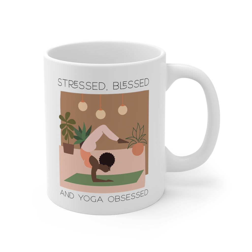 Stress-free, Blissful and Yoga Devoted Mug