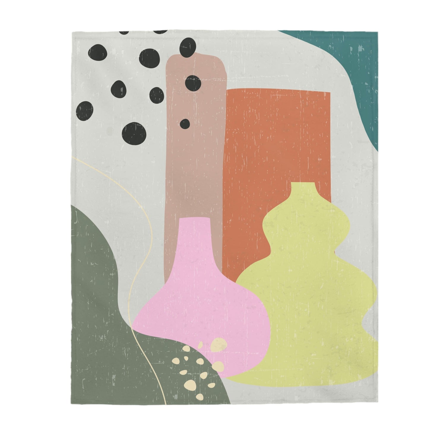 Abstract Vase Soft Throw Blanket