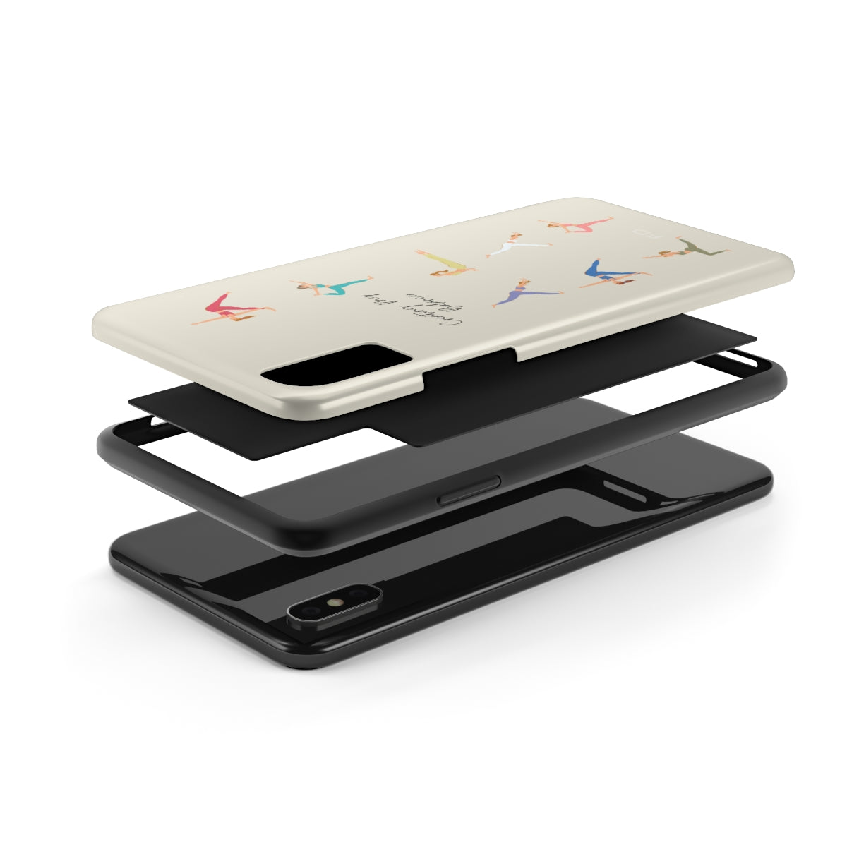 Tough Case for iPhone with Wireless Charging - Yoga Poses