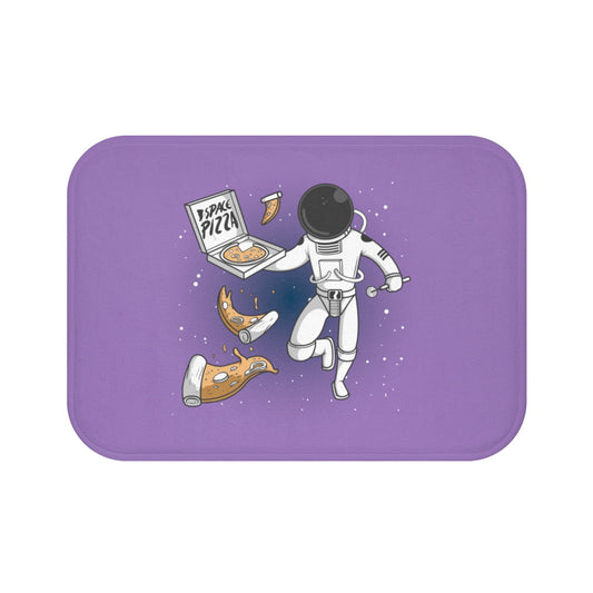 Space Pizza Astronaut Feast Bath Mat