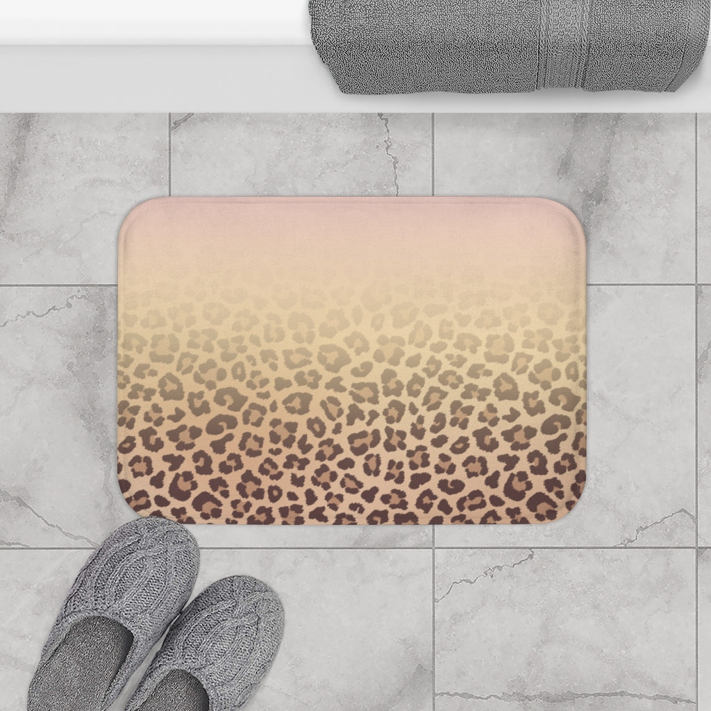 Pink Leopard Print Bath Mat - Stylish Home Decor for your Bathroom