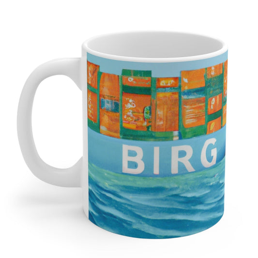 Artistic Cargo Vessel Coffee Cup