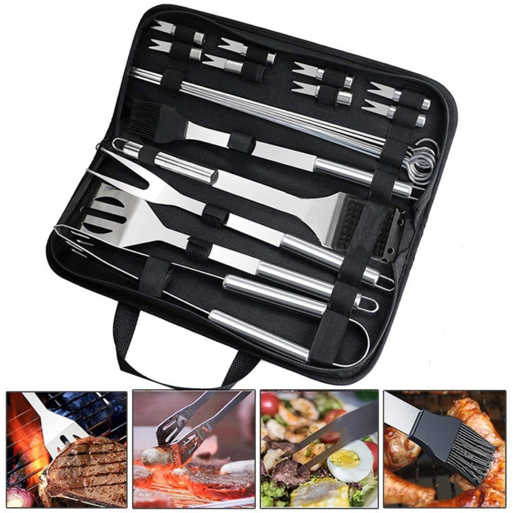 20-Piece Stainless Steel Barbecue Utensil Set