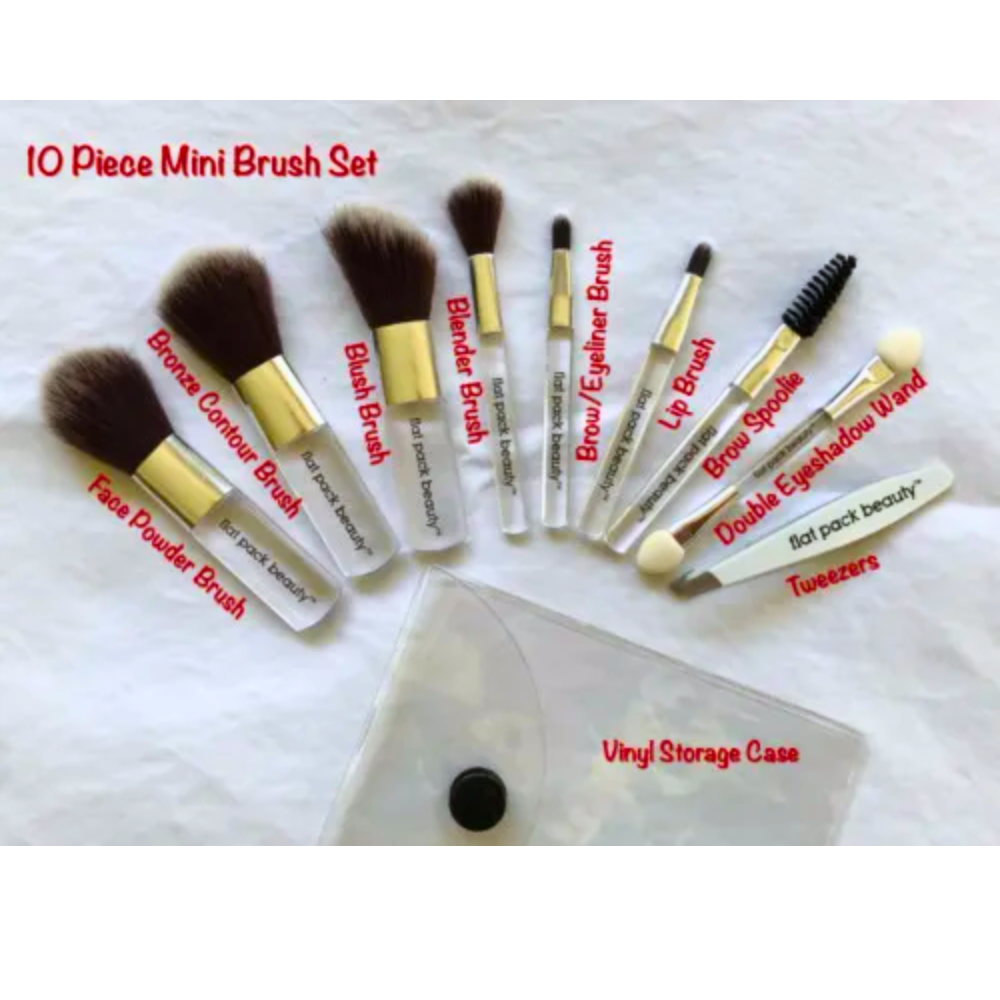 20-Piece Mini Beauty Brush Set for Beauty on the Go