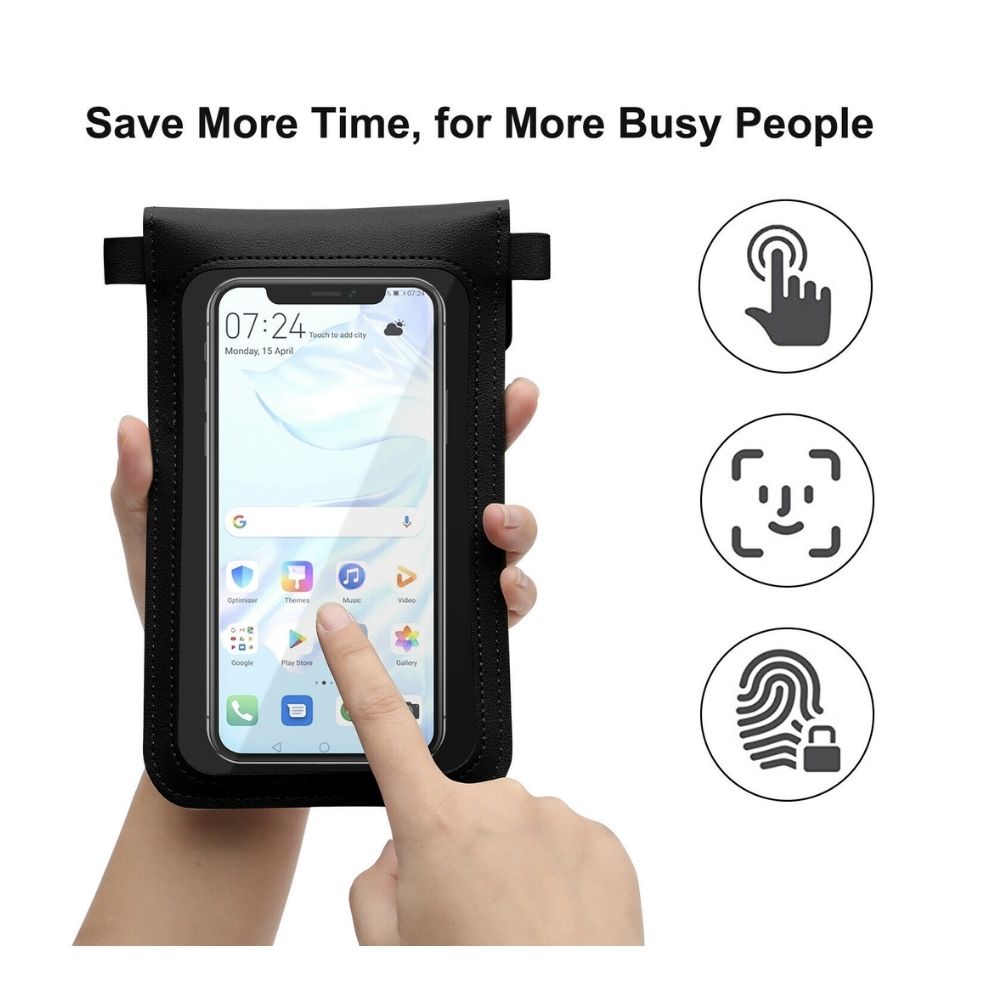 Crossbody Phone Wallet with Touch Screen and Hands-Free Design