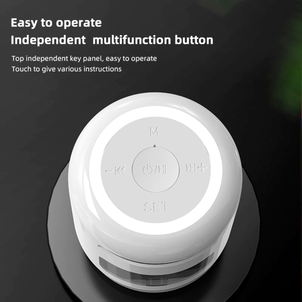 Compact Wireless Speaker with Built-in FM Radio and Alarm Clock